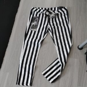 Chic Striped Women's Jeans Sz 13